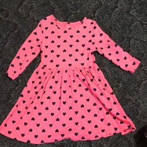 Pink dress with hearts